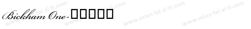 Bickham One字体转换